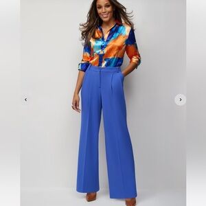 NWT NY&C High Rise Pleated Pocket Wide Leg Slacks Pant - Magic Crepe® Size XXL